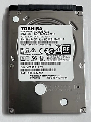 Toshiba MQ01ABF032 320GB 2.5" SATA Fast Hard Drive HDD 7mm  5400RPM For printer - Image 1 of 4