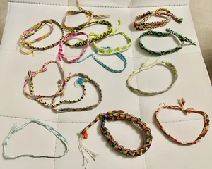 Lot of 15, Handcrafted Handmade Homemade Stitch Friendship Bracelets + BONUS EUC - Picture 1 of 24