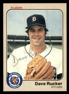 1983 Fleer Baseball #341 Dave Rucker Signed Autograph (no COA) - Image 1 of 2
