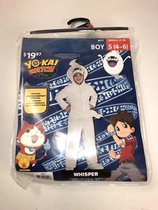 NEW YO-KAI WATCH WHISPER COSTUME BOY SMALL S 4-6 JUMPSUIT 1 PIECE SET CHARACTER - Picture 1 of 2