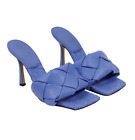 Bottega Veneta Women Intrecciato Lido Sandal US7 37 Lavender Purple Leather Mule