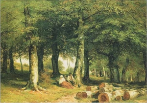 Nueva postal escena troncos bosque Ivan Shishkin 4x6 MR ALE - Imagen 1 de 2