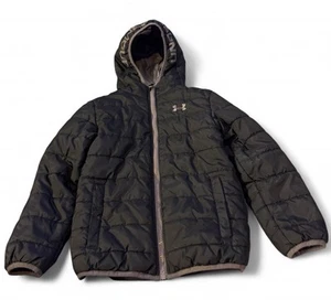 Under Armour UA Pronto Medium Weight Puffer Jacket, Black, Boys Size 7 - Picture 1 of 8