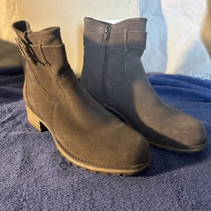 Clarks Damen-Stiefelette Marana bernsteinfarben taupe Veloursleder US 6M - Bild 1 von 9