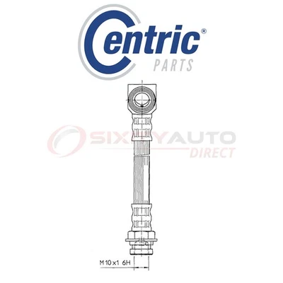 Centric Brake Hydraulic Hose for 1995-2005 Pontiac Sunfire 2.2L 2.3L 2.4L L4 wj Foto 1 de 4