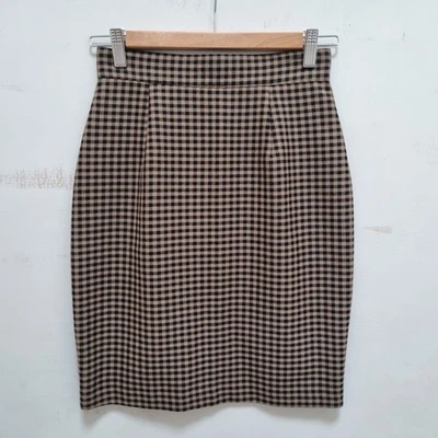 United Colors of Benetton Vintage Houndstooth Pencil Skirt Made in Italy Size 12 - Image 1 of 4