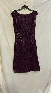 Lauren by Ralph Lauren Womens Size 6 Prune Purple Sparkle Formal Evening Dress - Picture 1 of 14