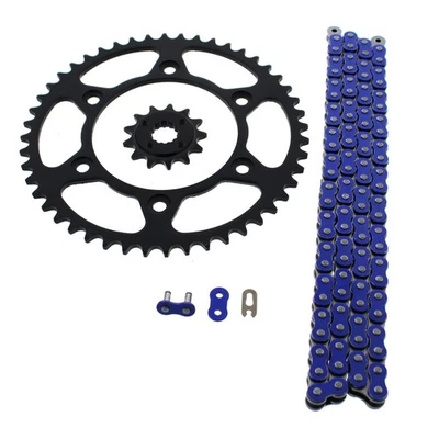 1993-2013 Honda XR650L 650 L corrente azul e roda dentada preta 13/48 114L - Imagem 1 de 4