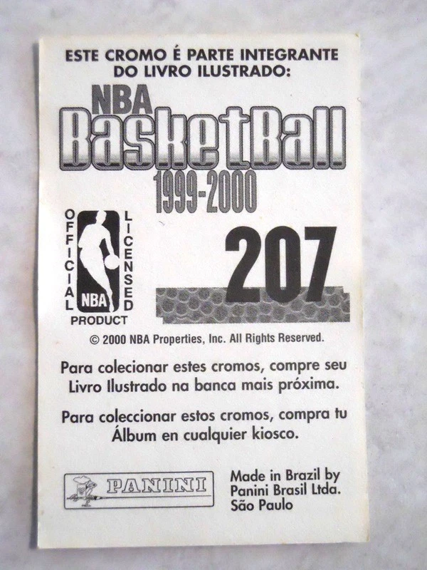 1999 Panini NBA BRAZIL PORTUGUESE sticker UNSTUCK EXTREMELY RARE - Pick Player - Image 1 of 1