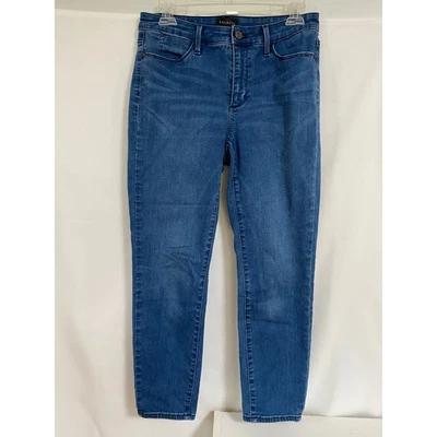 Pantalones de mezclilla Talbots tiro alto al tobillo pierna ajustada azul jegging recortados para mujer talla 4 Foto 1 de 4