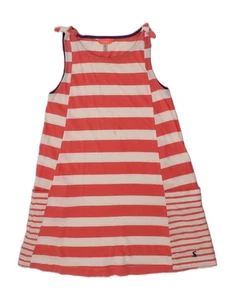 JOULES Girls Sleeveless A-Line Dress 9-10 Years Pink Striped Cotton OO17 - Picture 1 of 4