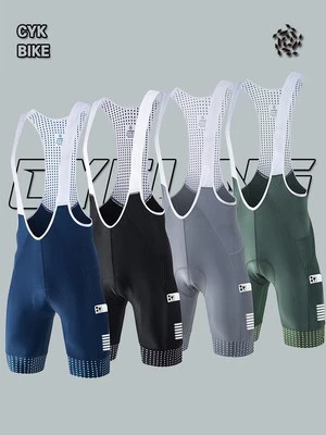 CYKBIKE Cycling Bib Shots Men Spandex Black_Blue_Red Gel Pad Summer Bike Shorts - Image 1 of 4