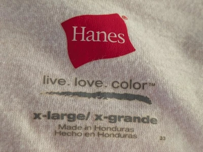 Women's Hanes T-shirt pullover top XL 100% cotton SS white pre-owned  - Изображение 1 из 4