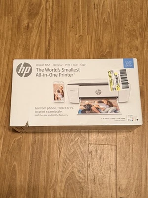 HP Deskjet 3752 Wireless Print Scan Copy Worlds Smallest All In One Printer - Image 1 of 2