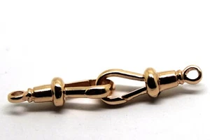 Broche giratorio Albert genuino 9 quilates liso 2 x oro rosa tamaño 21 mm - Imagen 1 de 12