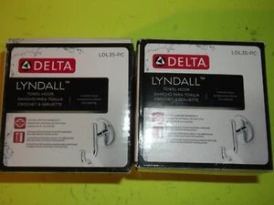 (2) DELTA LYNDALL TOWEL HOOK LDL-35-PC (POLISHED CHROME) - Picture 1 of 1