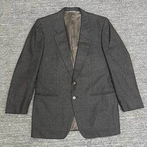 Ermenegildo Zegna Jacket Men 40R Gray Sport Coat Blazer Wool Cashmere Ventless - Picture 1 of 14
