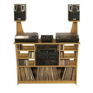 DJ Record & CDJs Deck Furniture Desk Table Stand Inc Speaker Stands (DS2/SS) - Picture 1 of 3