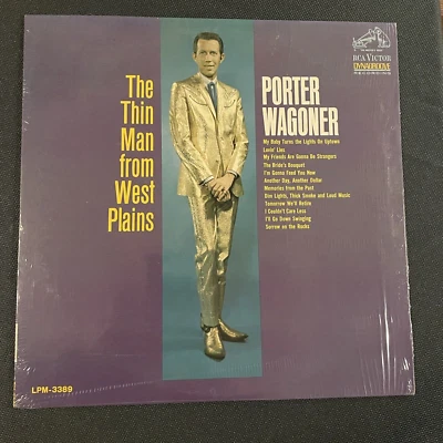 PORTER WAGONER - THE THIN MAN FROM THE PLAINS, RCA, MONO LP, 1965, IN SHRINK ! - Image 1 of 4