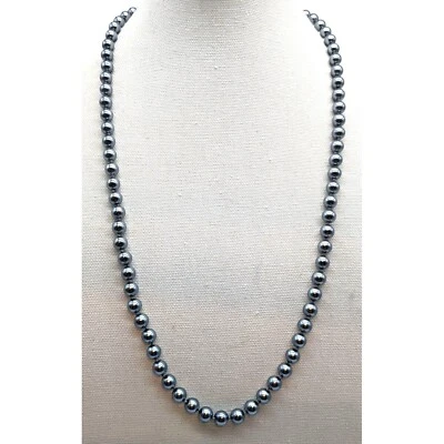 Collar de perlas grises de imitación anudado a mano Charter Club sin etiqueta 14 pulgadas Foto 1 de 4