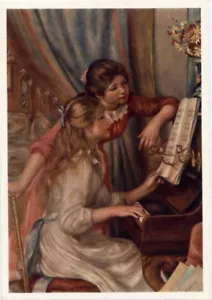 Auguste Renoir•Niñas al piano 1889•Arte impresionista POSTAL 4x6 - Imagen 1 de 1