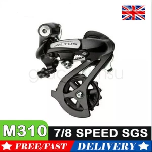 For Shimano Altus RD-M310 7/8 21/24 Speed MTB Bike Cycling Rear Derailleur Black - Picture 1 of 7