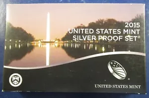 2015 U S Mint Silver Proof Set - 14 Coins - Original Box and COA -(02) - Picture 1 of 9