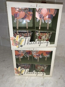 NEW! LOT OF 2 KITS—48 PC CUPCAKE KIT Topper Cases MERI MERI-ENGLAND-THANKSGIVING - Picture 1 of 4