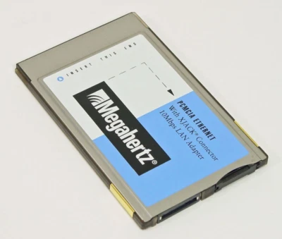 Megahertz PCMCIA 10Mbps Ethernet LAN PC Card with XJACK Connector XJ10BT - Image 1 of 2