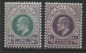 Natal KEVII 1902 2/ and 2/6d mint o.g. - Picture 1 of 1