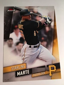 2019 Topps Finest Extended Set Jumbo 5x7 Starling Marte Pirates 116 01/49 - Picture 1 of 1