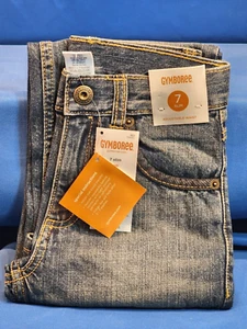 Gymboree Adjustable Waist Slim Girl's Patch Jeans Size 7S - Picture 1 of 16