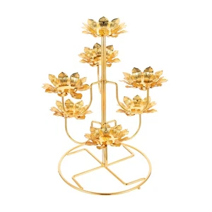 Ghee Lamp Candlestick Tealight Holder Decorative Centerpiece Stand - Picture 1 of 12