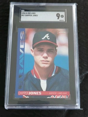 1994 O-Pee-Chee #57 Chipper Jones  Atlanta Braves ROOKIE CARD - SGC 9 MT - Image 1 of 2