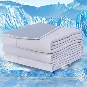 Cooling Comforter Queen Size 90"x90" Blue - Double-Sided Summer Cooling Blank... - Picture 1 of 9