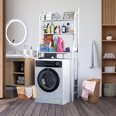 Scaffale da bagno Scaffale salvaspazio Scaffali forati per lavatrice - Immagine 1 di 4