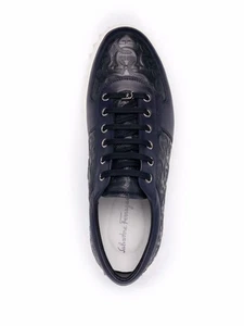 Ferragamo Gancini - geprägte Leder Sneaker 9 - Bild 1 von 4