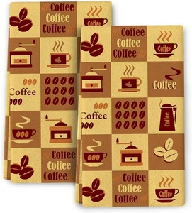 Juego de 2 toallas decorativas de cocina de café, plato absorbente 16x24 pulgadas,  - Imagen 1 de 6
