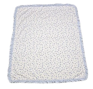 Baby Mädchen Neu Vintage Carter's hübsche blaue Blume Baby Krippe Decke 31"× 28" - Bild 1 von 12