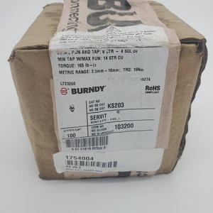 Burndy KS203 Servit Spaltschraube 8 STR 4 SOL 2,5mm - 16mm 8-4 AWG 103200 100er Pack - Bild 1 von 2