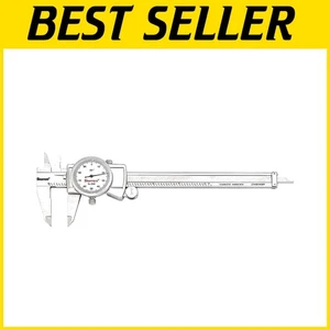 Versatile Stainless Steel Dial Caliper - 0-6" Range, .001" Accuracy, Fitted Case - Picture 1 of 8