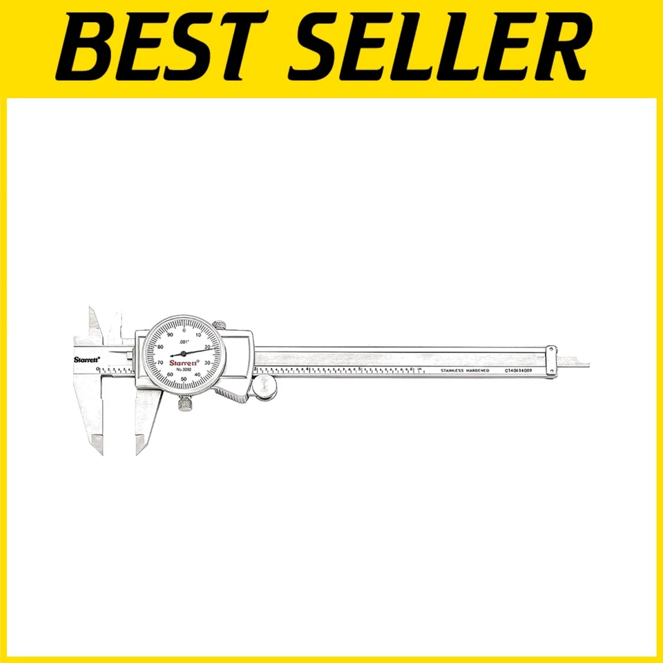 Versatile Stainless Steel Dial Caliper - 0-6" Range, .001" Accuracy, Fitted Case - Image 1 of 4