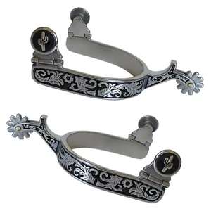 Equipos de competición de decoración de espuela de bota de caballo de acero inoxidable para hombres mujeres - Imagen 1 de 7