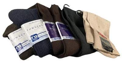 VTG Lot of 6 Pairs Towncraft/ JC Penney Men's Dress Socks 4 Pr Nylon, 2 Acrylic - Image 1 of 4
