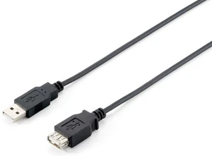 Equip USB Kabel A -> A St/ BU 5,00 m Polybeutel, schwarz Schwarz 5,00 Meter - Bild 1 von 1