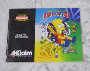 Folleto de instrucciones de Los Simpson: Bart vs. el mundo ¡SOLO! Folleto (Nintendo, NES) - Imagen 1 de 3