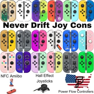 Nintendo Switch/OLED Hall Effect Never Drift Wireless JoyCons -With Wrist Straps - Picture 1 of 169