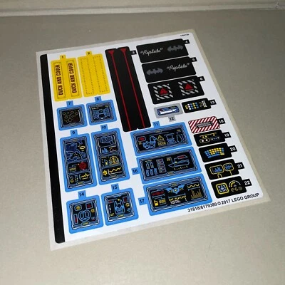 *New Lego Batman Movie Original Unused Sticker Sheet from Batcave Break-In 70909 - Image 1 of 2