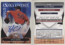 2011 Donruss Elite Extra Edition Blue Die-Cut Status /50 Kyle Crick #P-50 Auto