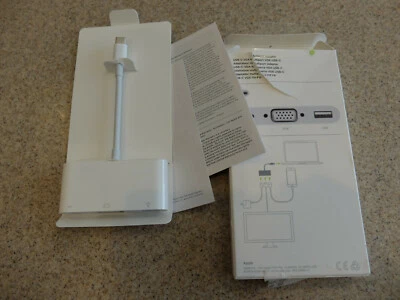 GENUINE APPLE  USB-C to VGA Multiport Adapter OPEN BOX mj1l2am/a  - Image 1 of 4